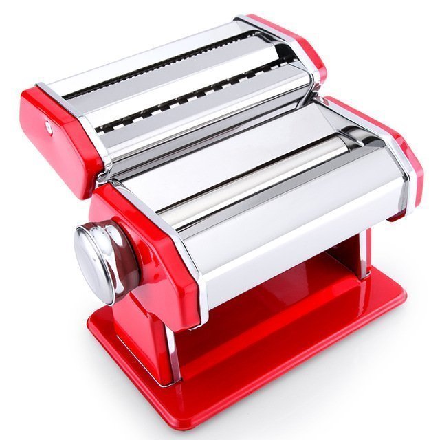 Stainless Steel Pasta Making Machine Red Siver Deluxe Pasta Machine Noodle Maker Stainless Steel Pasta Making Machine Red Siver Deluxe Pasta Machine Noodle Maker