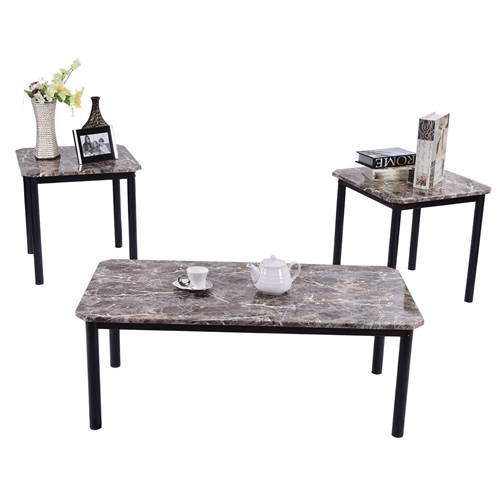 Coffee and End Table Set Living Room Furniture Decor